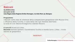 Balcani - programma